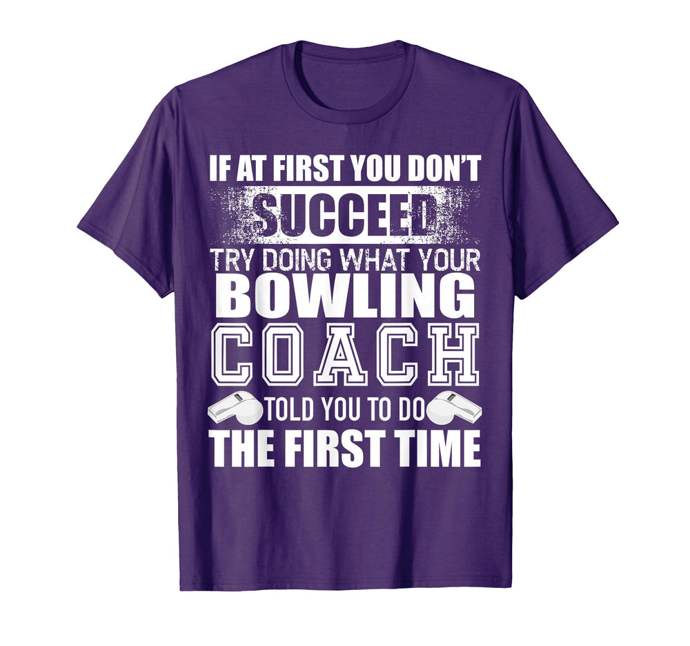 Funny Bowling Coach Thank You Gift T-Shirt - Graphic Print for Adults