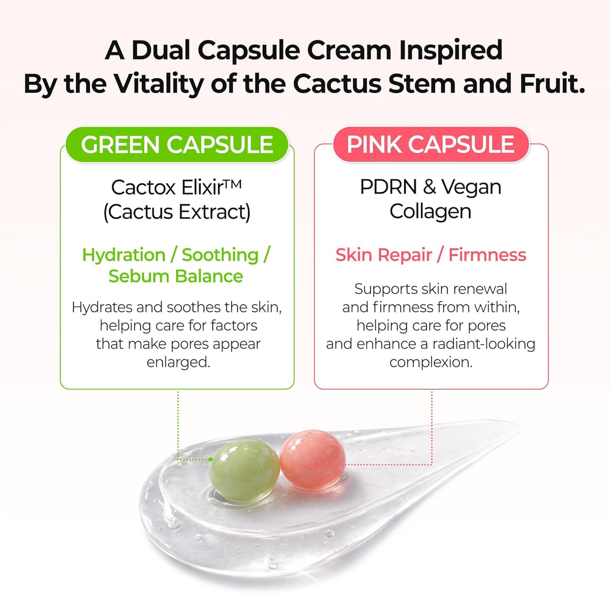 Dr.Melaxin CACTOX Pore Relief Dual Capsule Cream - Snipetell
