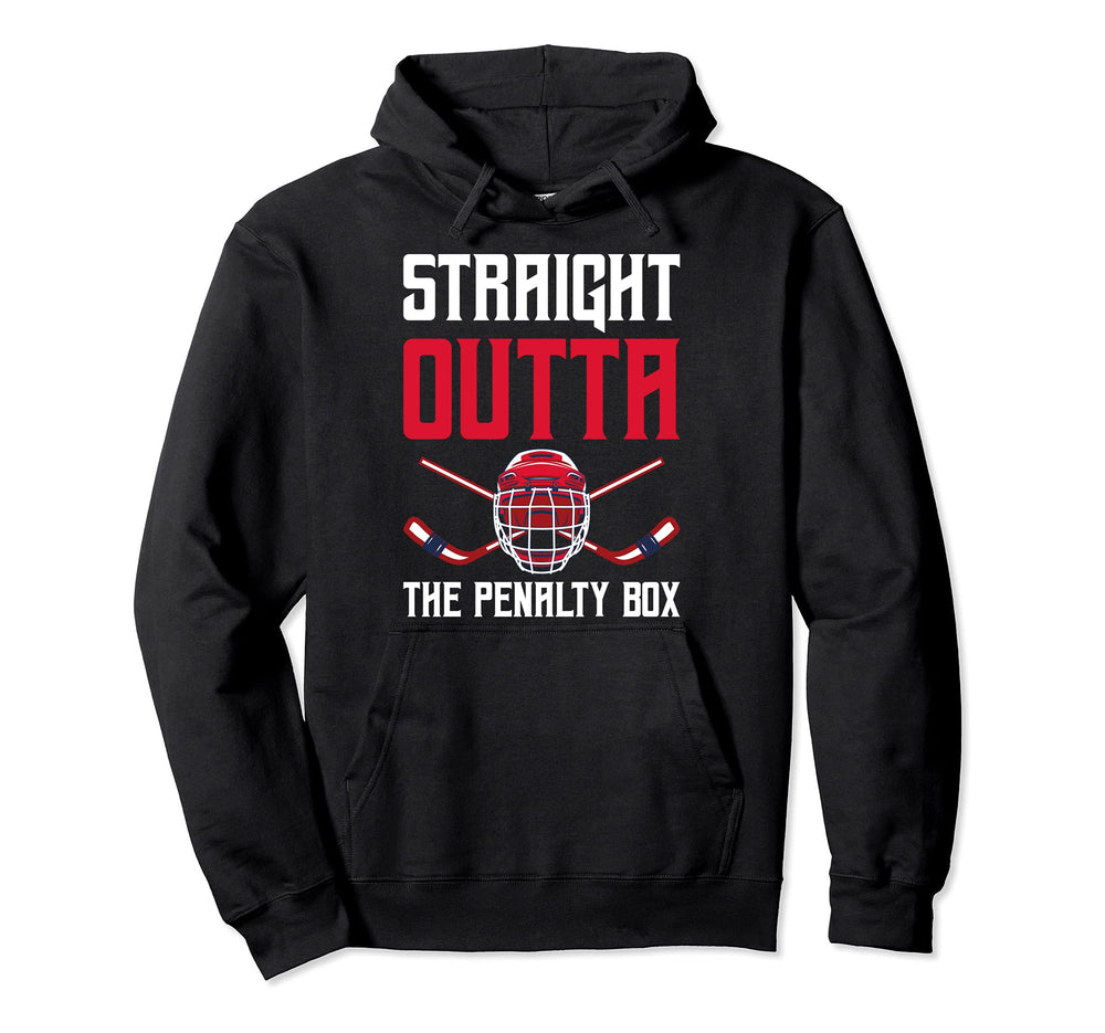 Straight Outta Penalty Box Funny Goal Hoodie - Graphic Print for Adults