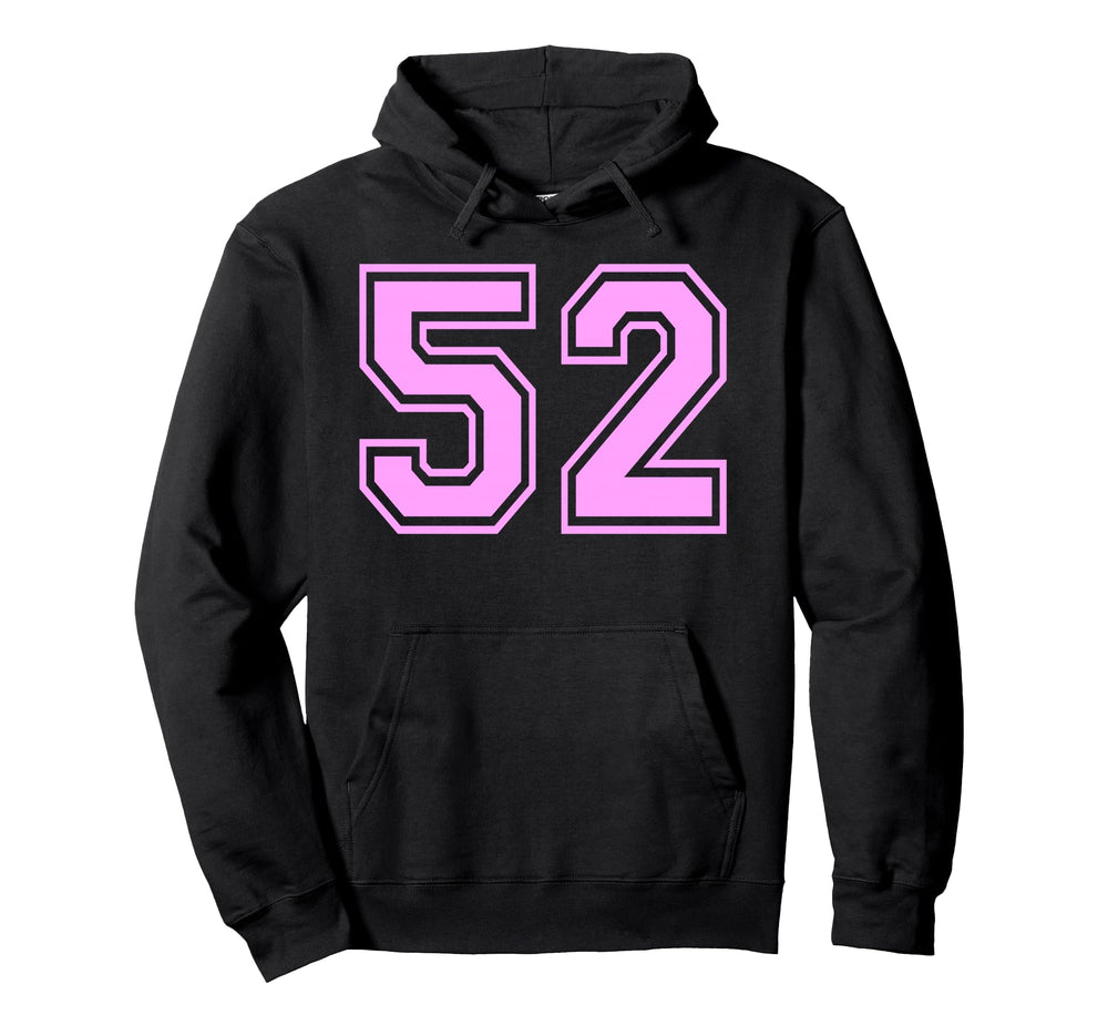 52 Number Fifty Two Sports Varsity College Hoodie - Unique Graphic Unisex