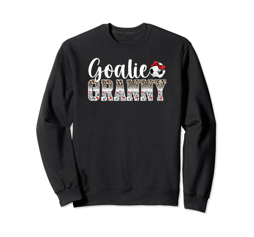 Soccer Goalie Granny Leopard Sweatshirt - Novelty Apparel for Adults