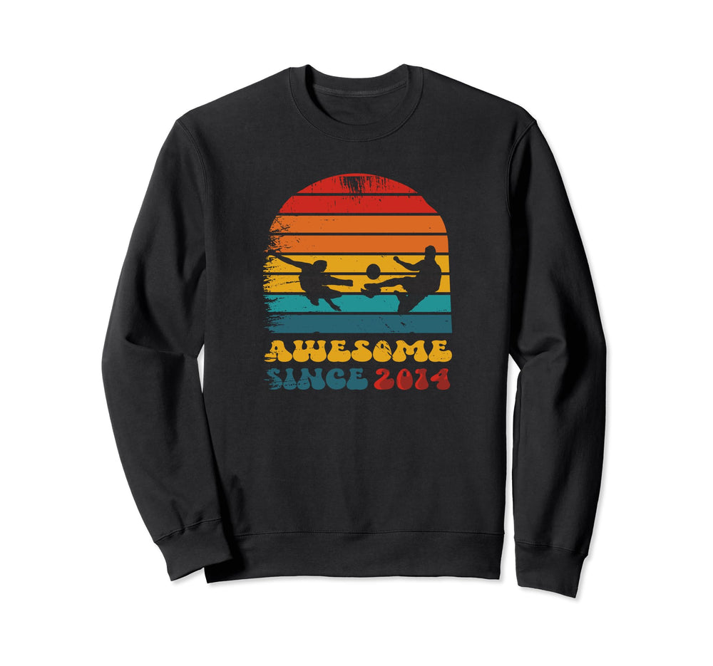 Awesome Since 2014 Soccer Player Sweatshirt - Minimalist Print Men Women