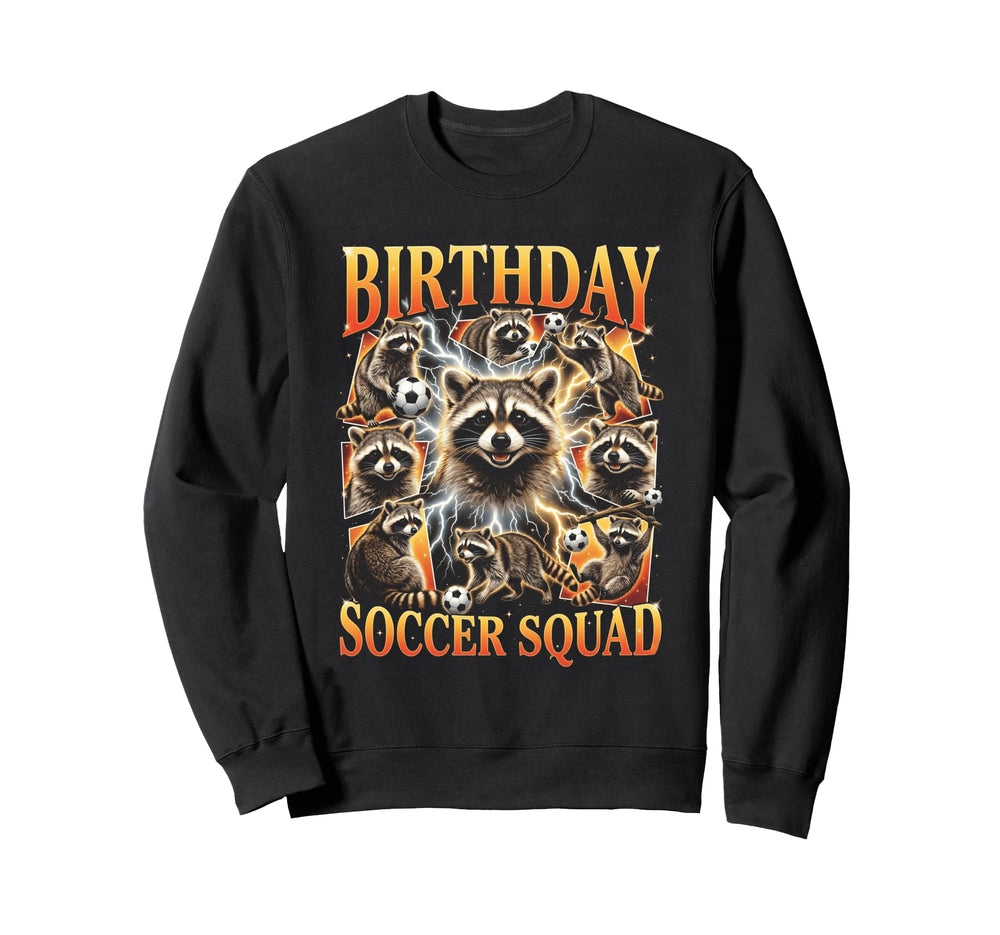Raccoon Soccer Squad Team Player Sweatshirt - Aesthetic Graphic for Adults
