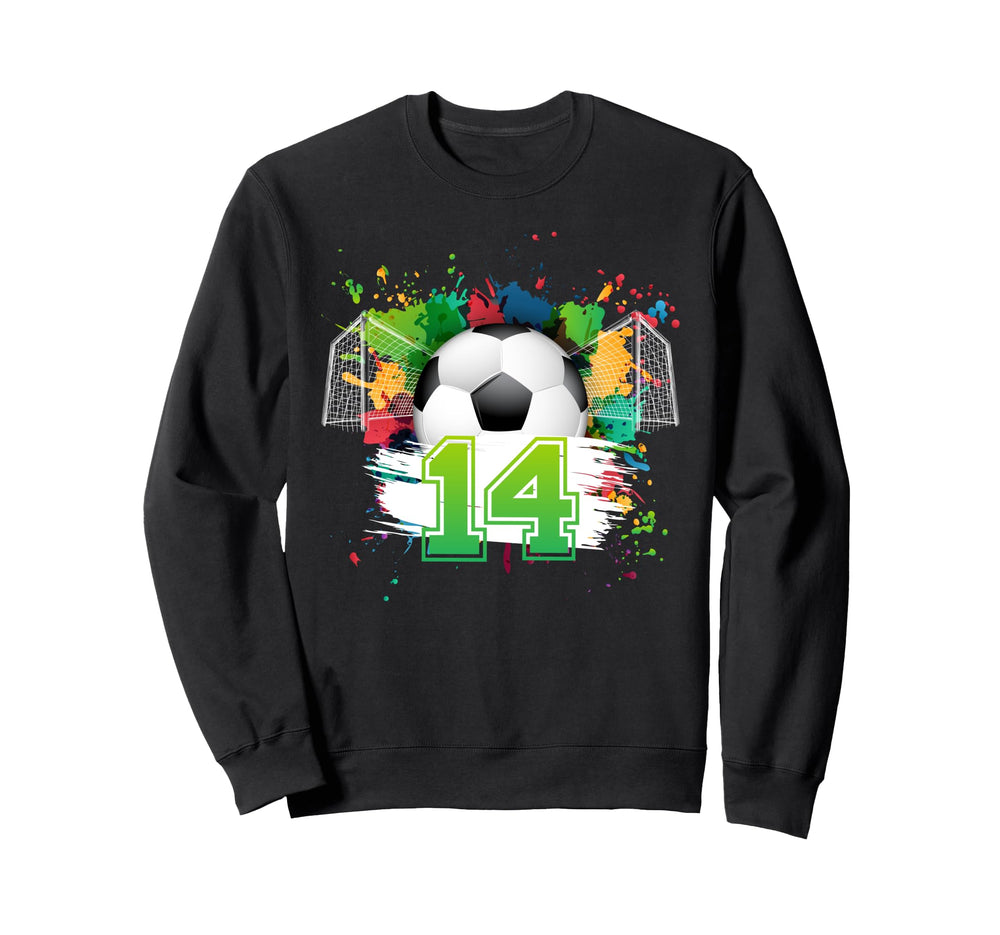 14Th Soccer Birthday Party 14 Sweatshirt - Streetwear Style for Adults