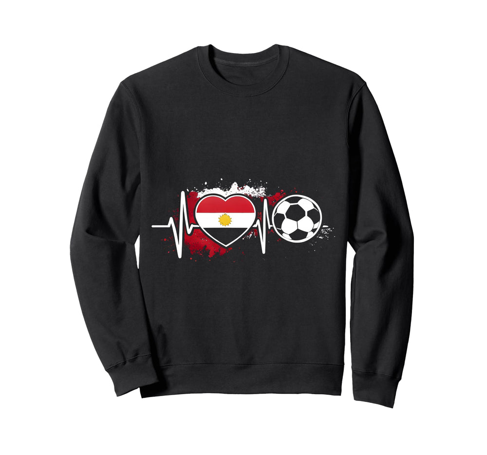 Football Pulse Egypt Flag Sweatshirt - Custom Art Print for Adults