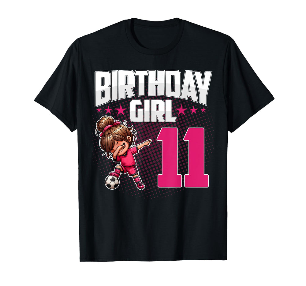 11Th Birthday Soccer Dabbing 11 Years T-Shirt - Minimalist Print Men Women