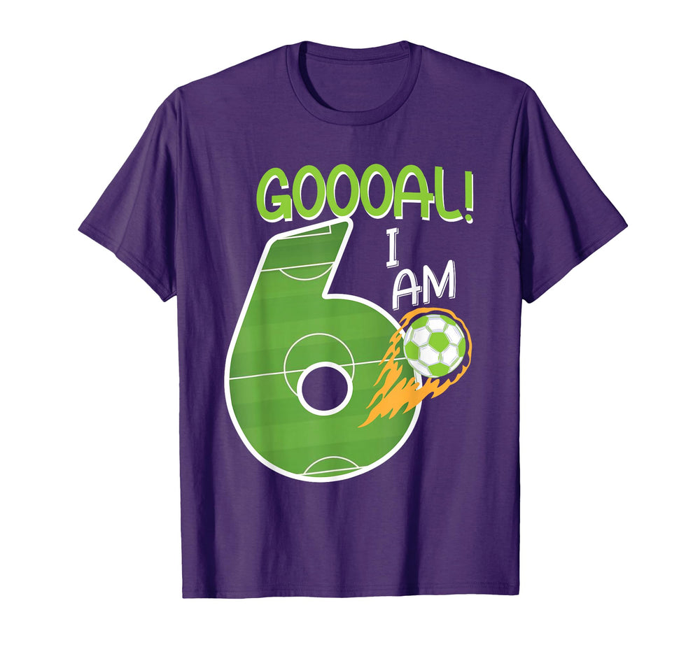 Soccer Im 6 Years Old Birthday T-Shirt - Aesthetic Graphic for Adults