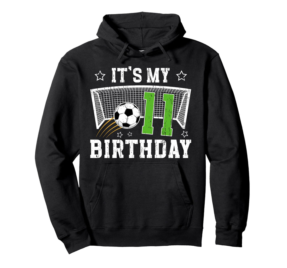 11Th Birthday Soccer 11 Year Old Soccer Hoodie - Minimalist Print Unisex
