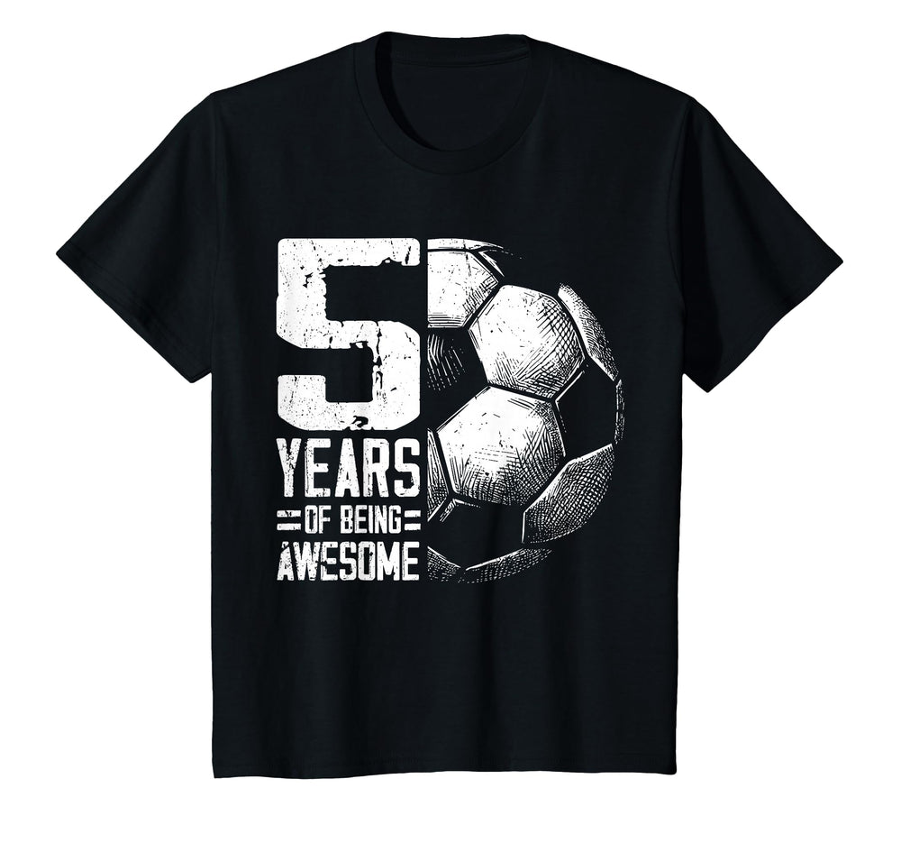 5Th Birthday Soccer Player Football 5 T-Shirt - Unique Graphic Men Women