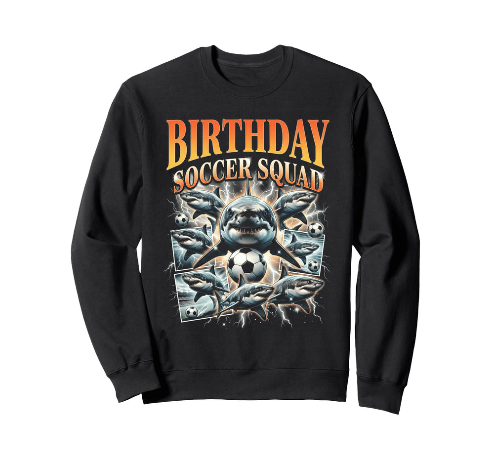 Soccer Squad Shark Player Team Sweatshirt - Casual Everyday Wear Unisex