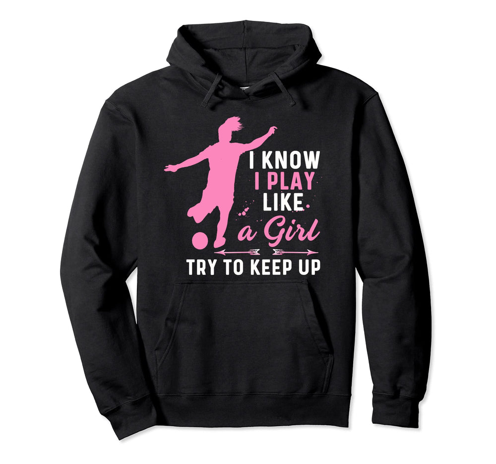 Soccer Player Goalkeeper Kick Sister Hoodie - Minimalist Print Men Women