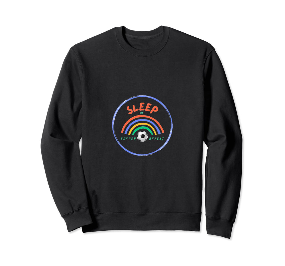Eat Sleep Soccer Repeat Soccer Sweatshirt - Casual Everyday Wear Men Women