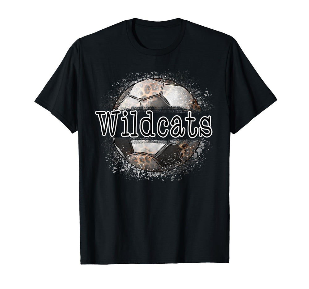 Wildcats Soccer Leopard Splatter Game T-Shirt - Trendy Graphic for Adults