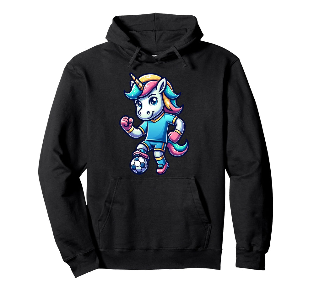 Footballer Unicorn Fans Soccer Team Hoodie - Streetwear Style for Adults