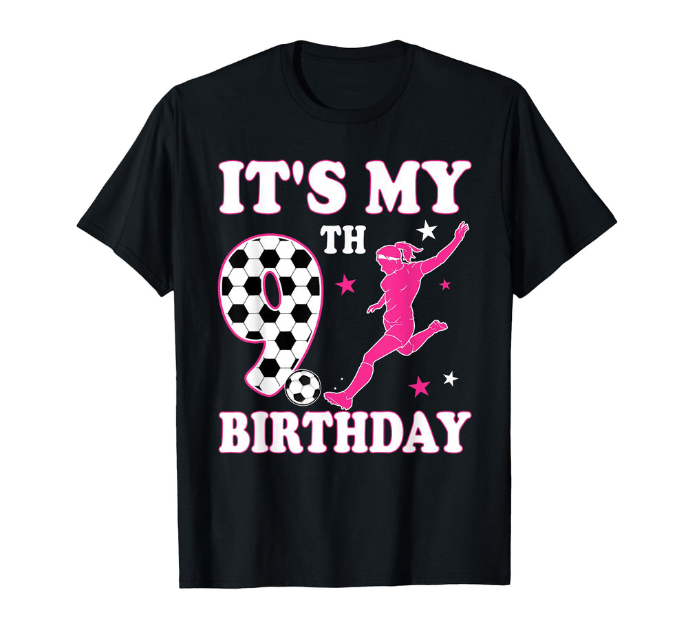 9Th Birthday Soccer Themed 9 Year Old T-Shirt - Fun Novelty Design Unisex