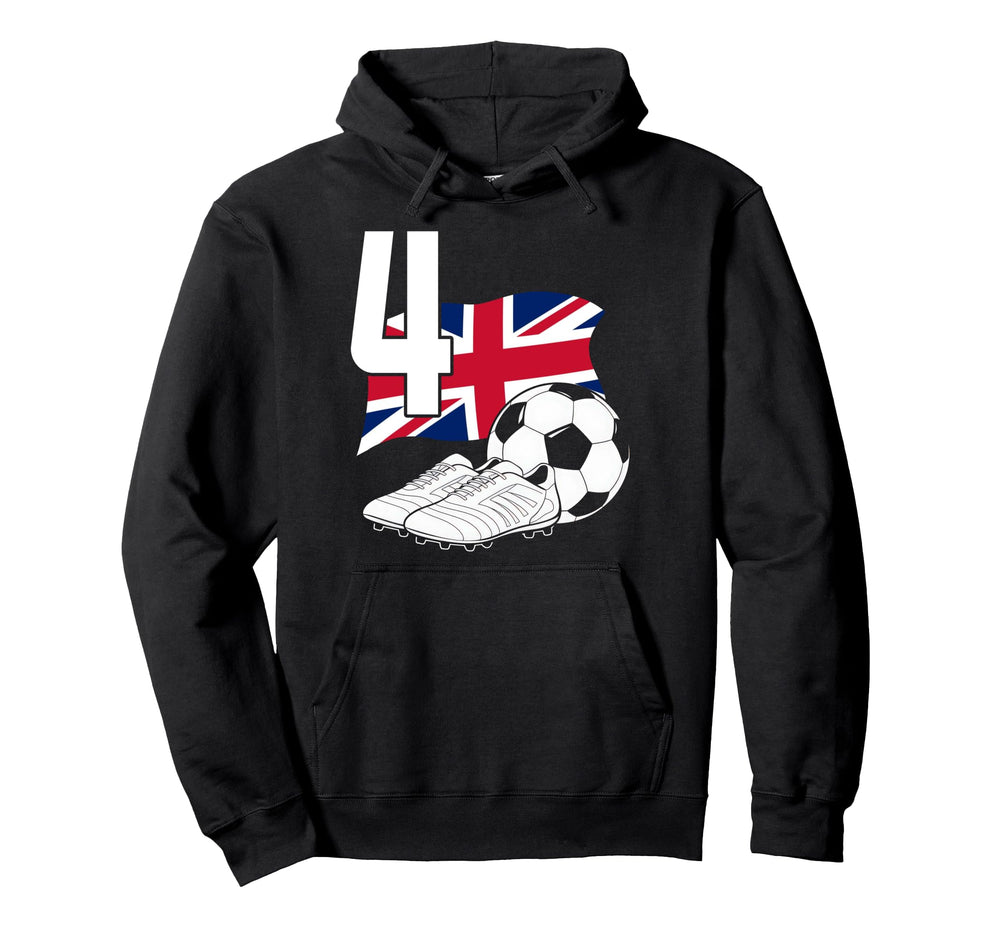 4 Soccer Birthday Gift Soccer Fan Hoodie - Casual Everyday Wear for Adults