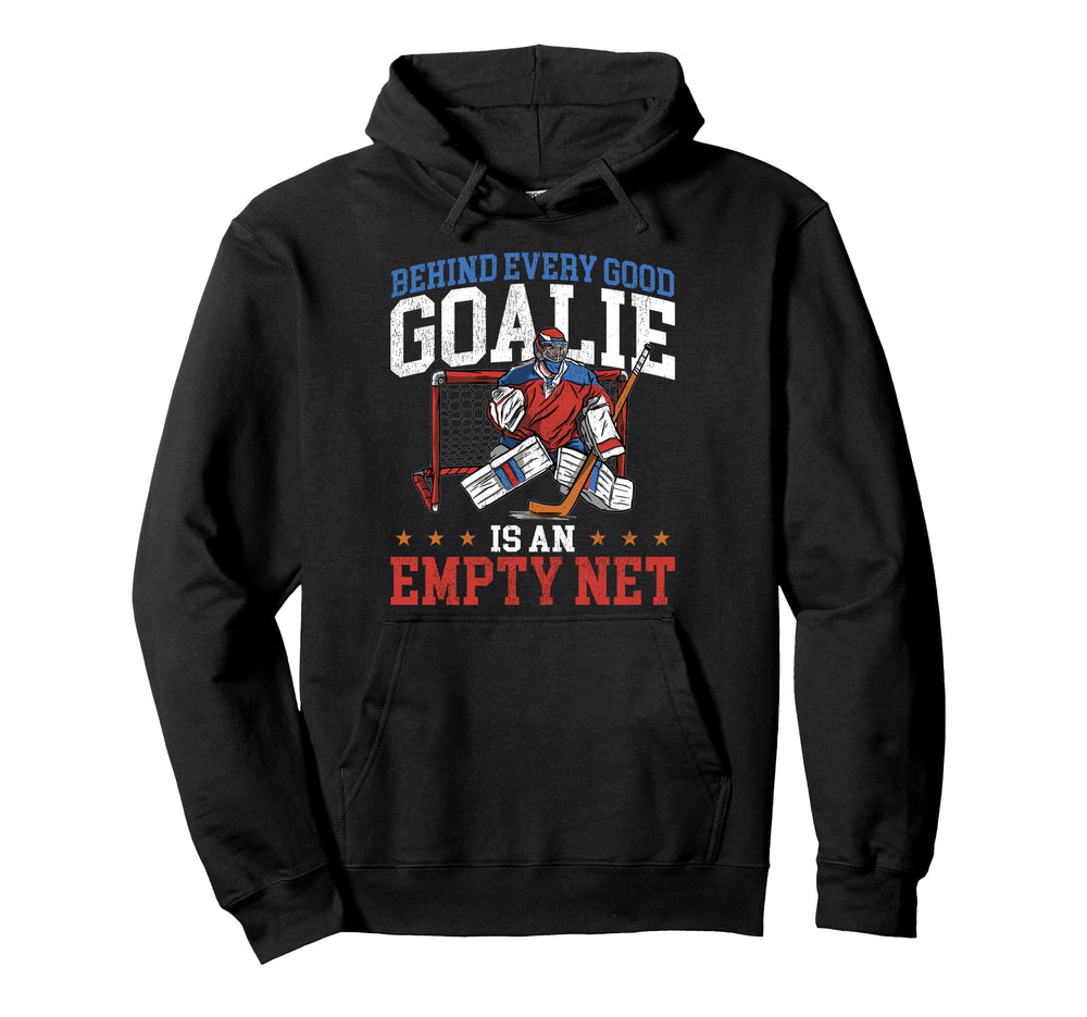Ice Hockey Goalie Goalkeeper Behind Hoodie - Custom Art Print for Adults