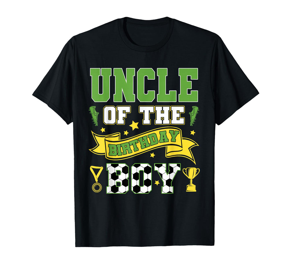 Uncle Birthday Soccer Player Birthday T-Shirt - Unique Graphic Unisex