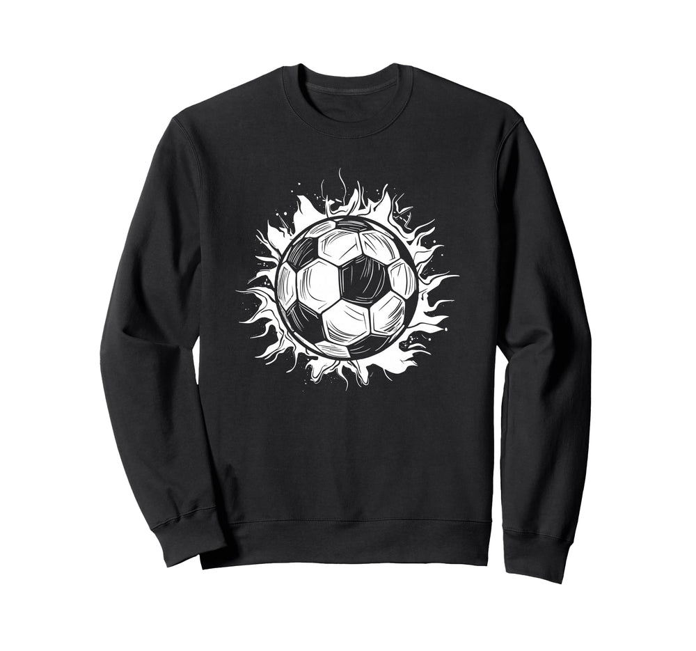 Soccer Ball Drawing Goal Keeper Sweatshirt - Custom Art Print for Adults