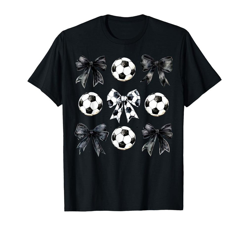 Soccer Bow Game Day Mama Soccer T-Shirt - Minimalist Print Men Women