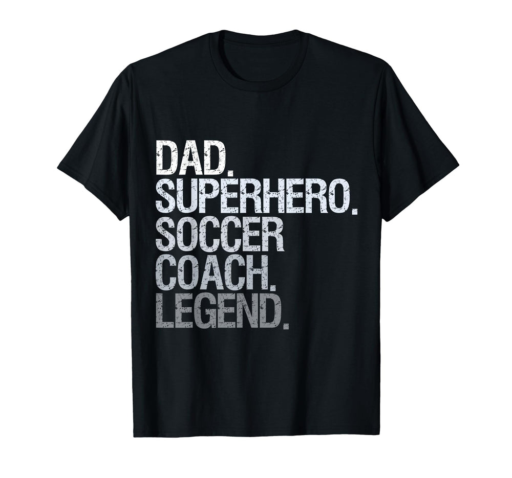 Dad Superhero Soccer Coach Legend Hoodie - Fun Novelty Design Men Women