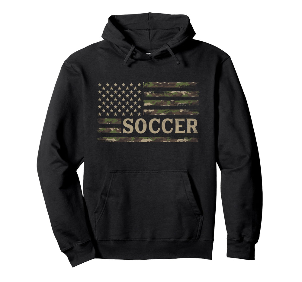 Camo Soccer Camourflage Usa Flag Hoodie - Streetwear Style for Adults