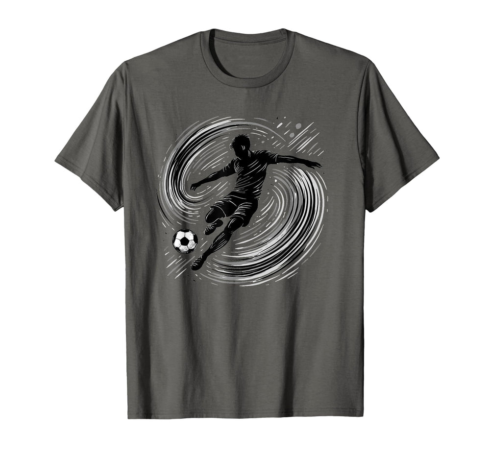 Powerful Soccer Kick And Teen Fans T-Shirt - Trendy Graphic for Adults