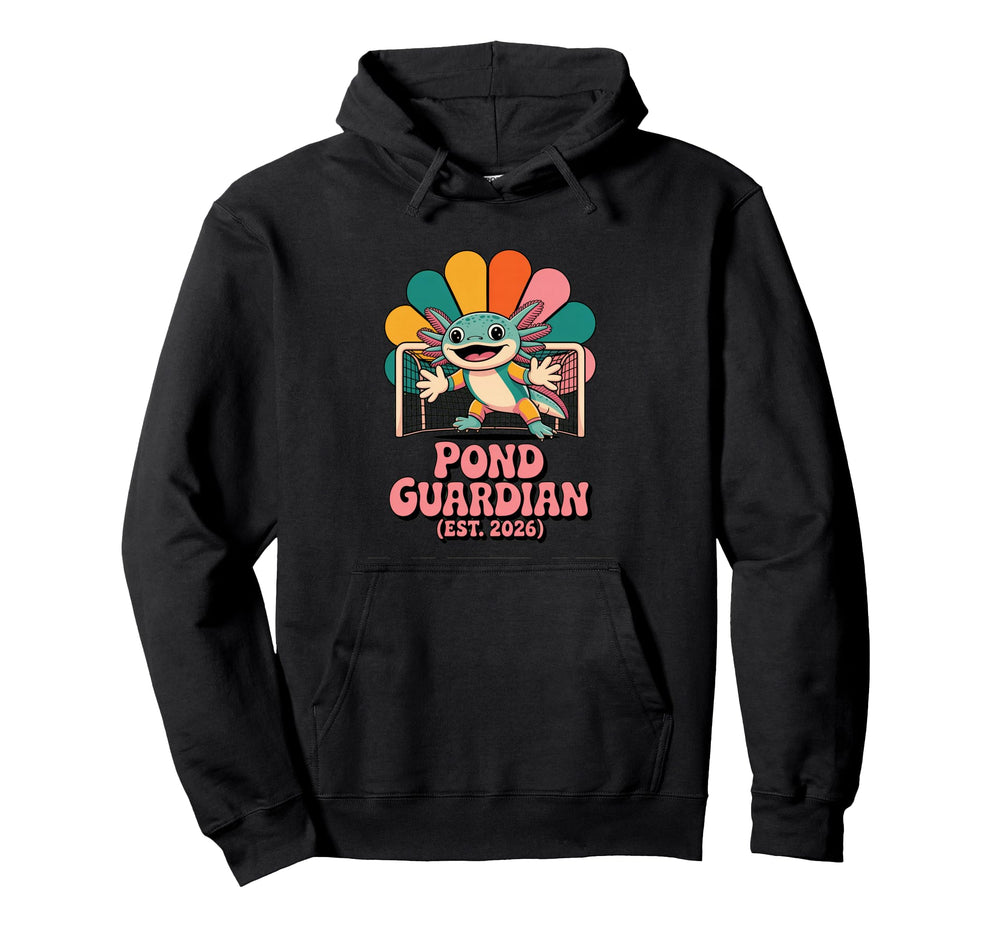 Axolotl Soccer Goalie Pond Guardian Est Hoodie - Fun Novelty Design Unisex