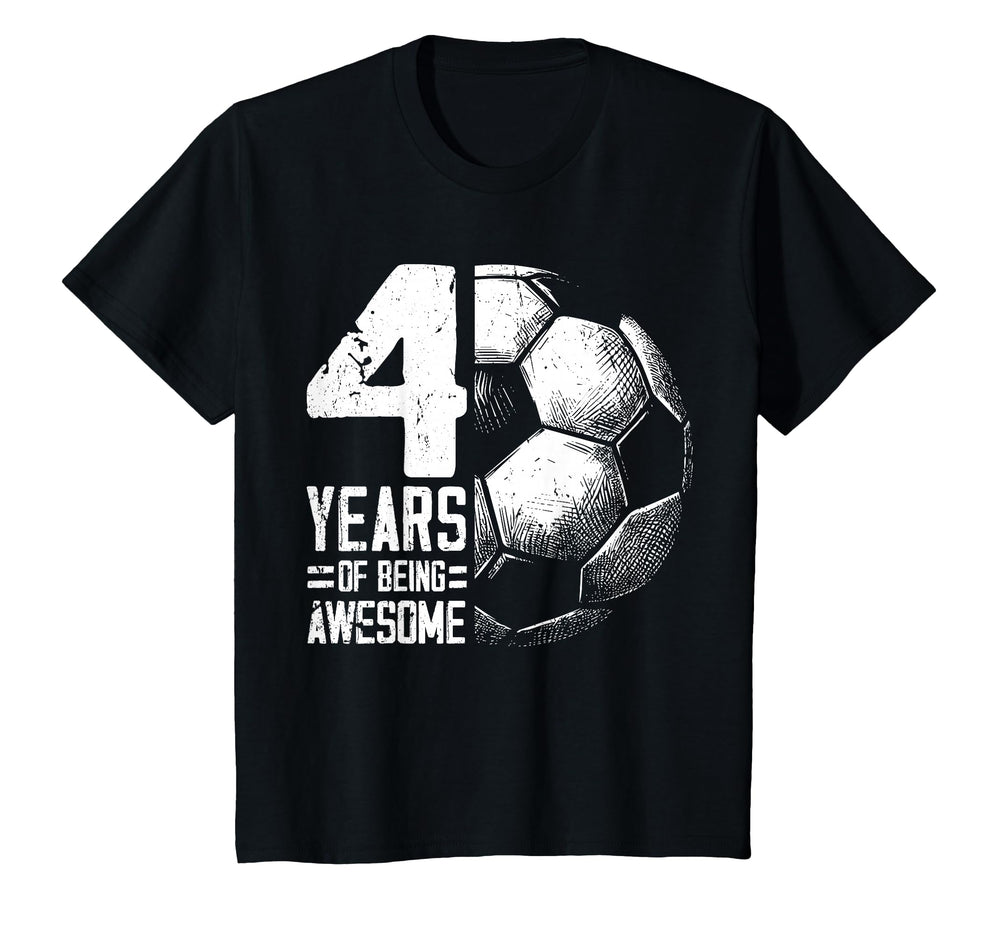 4Th Birthday Soccer Player Football 4 T-Shirt - Unique Graphic Men Women