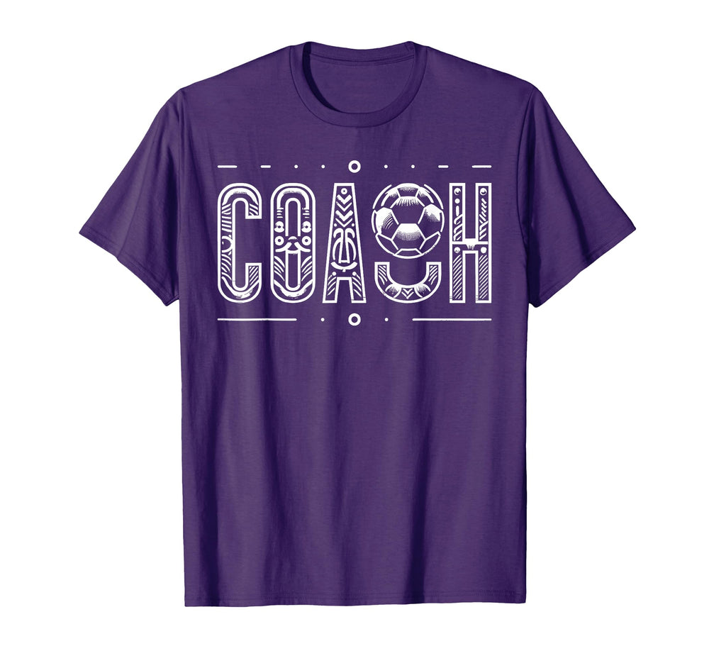 Coach Unique Sports Themed Soccer T-Shirt - Unique Graphic Men Women