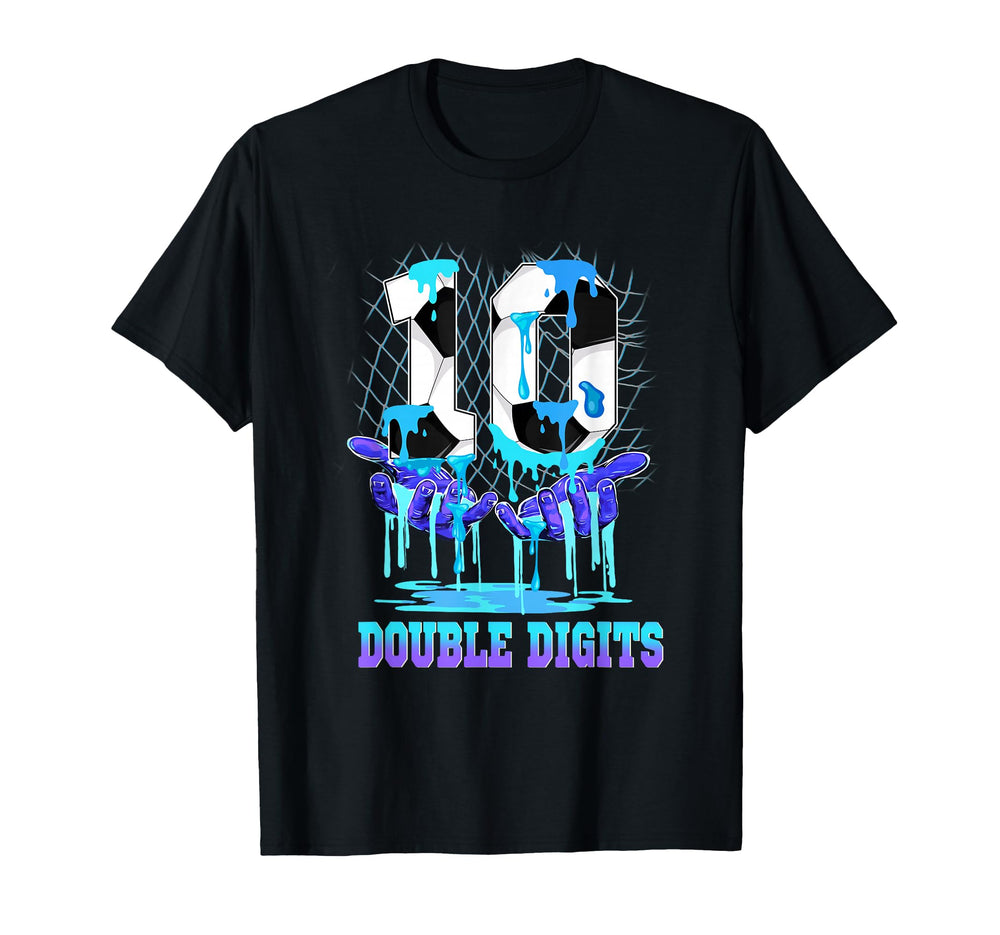 10 Double Digits 10Th Birthday T-Shirt - Minimalist Print for Adults