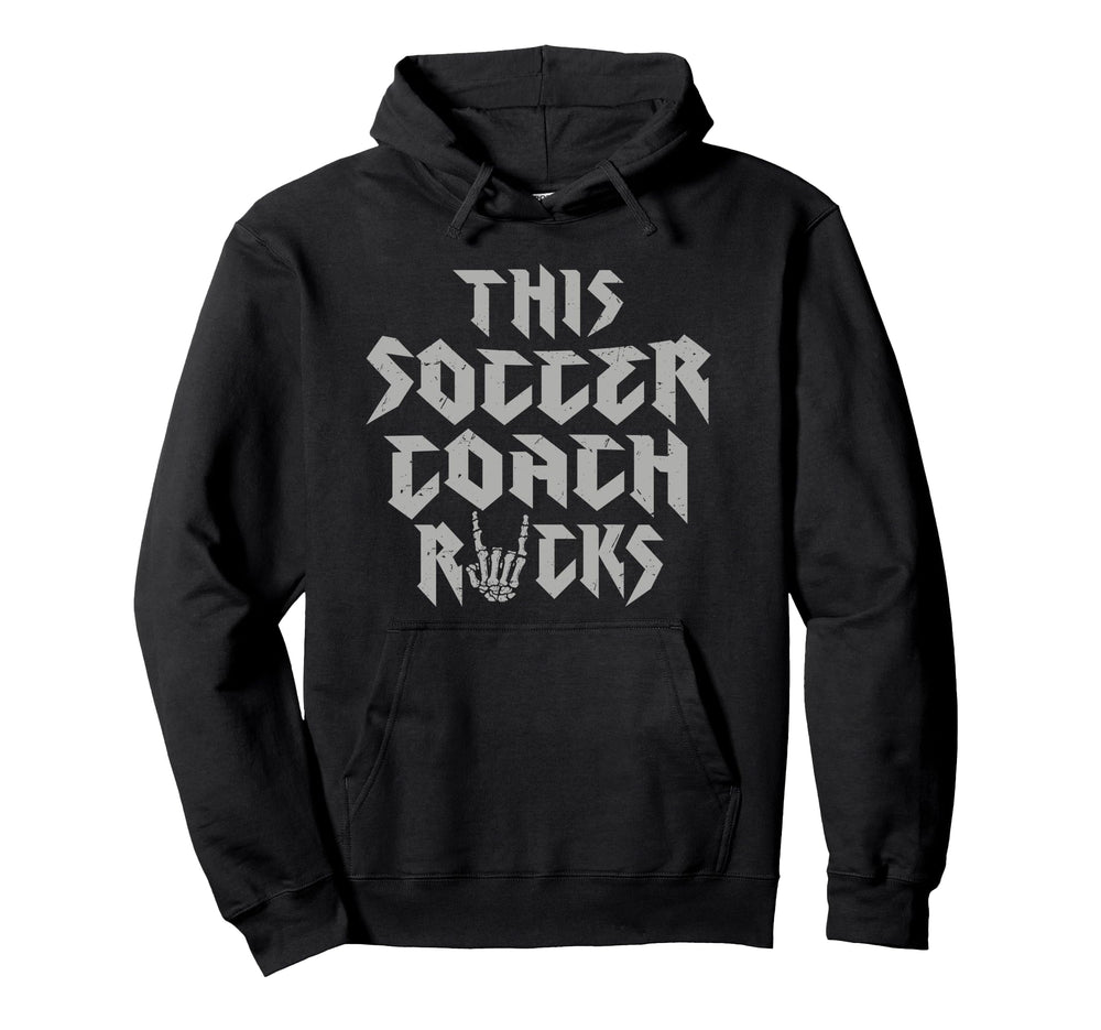 This Soccer Coach Rocks Rock Music Lover Hoodie - Unique Graphic for Adults