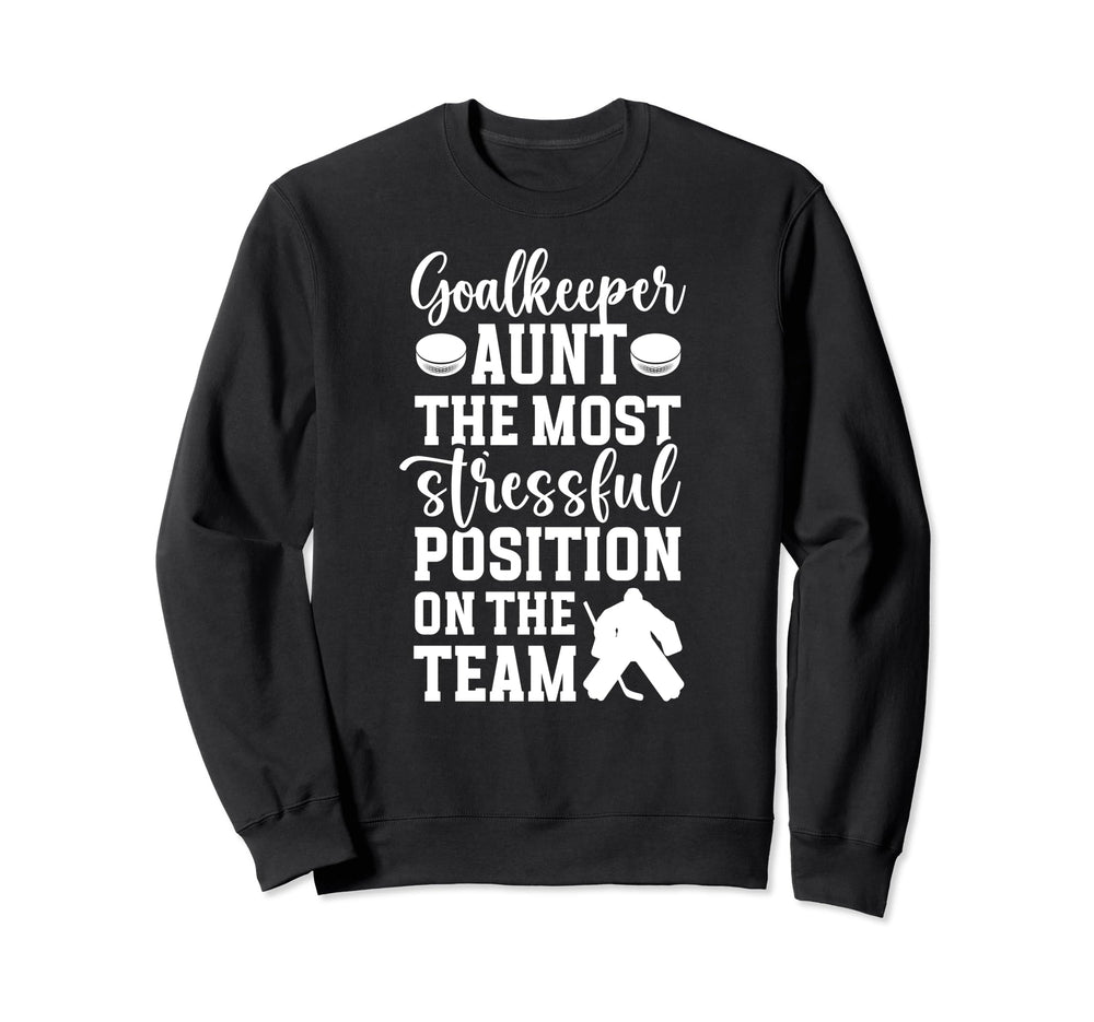 Funny Hockey Goalkeeper Aunt Hockey Sweatshirt - Graphic Print Men Women