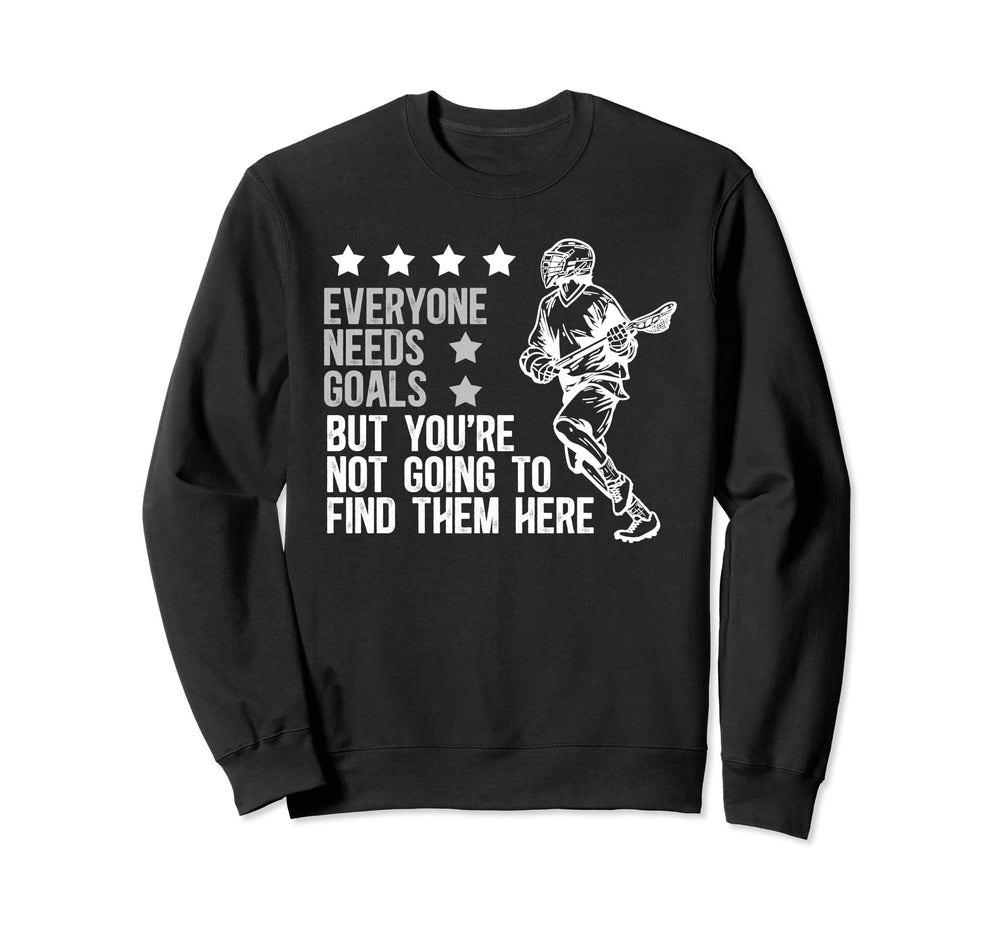 Lacrosse Keeper Funny Lacrosse Sweatshirt - Graphic Print for Adults