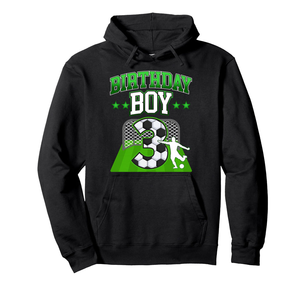 Soccer Themed Birthday Outfit 3 Year Hoodie - Streetwear Style Men Women