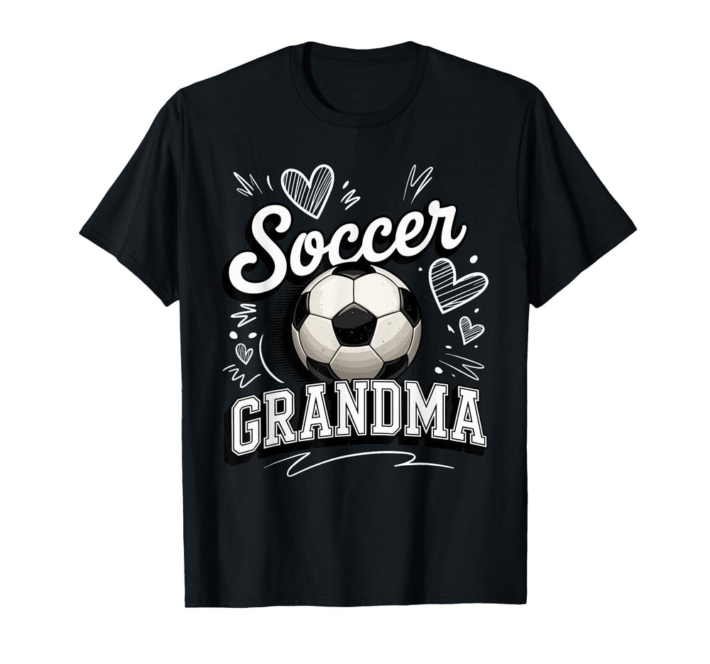 Soccer Grandma Heart Ball Stadium T-Shirt - Minimalist Print Men Women