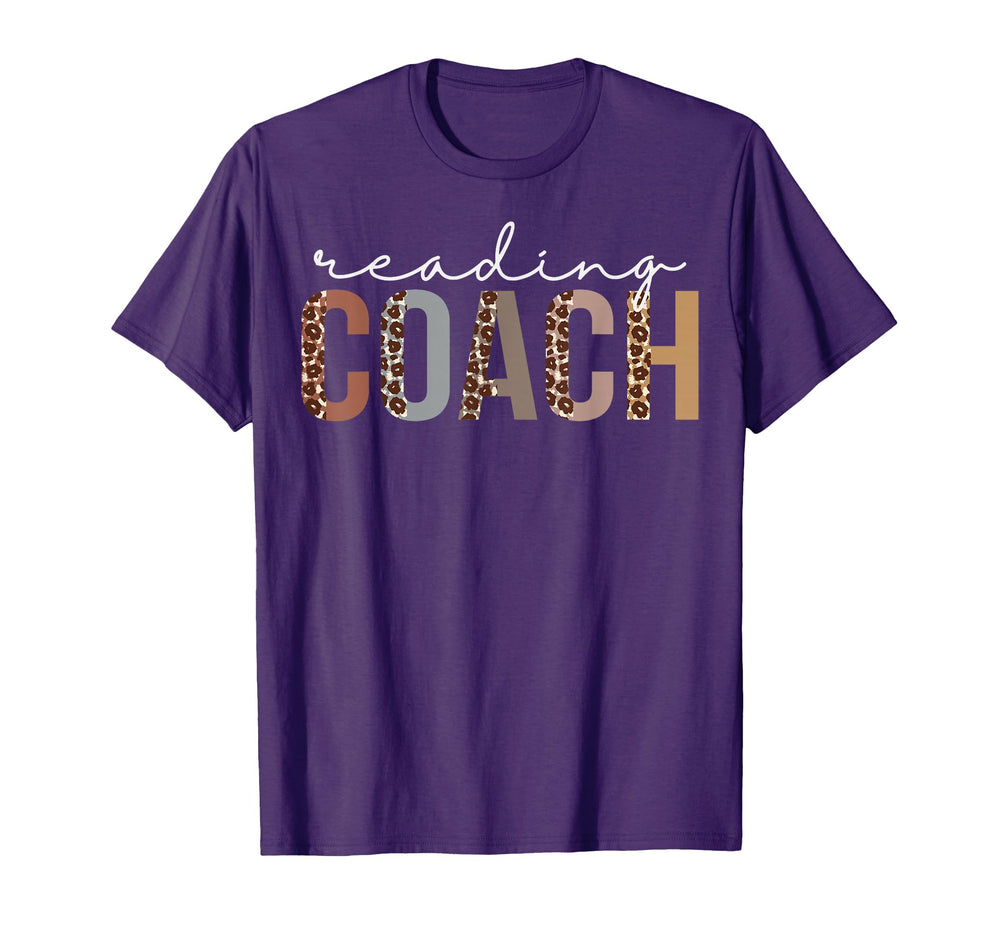 Reading Coach Leopard Appreciation T-Shirt - Fun Novelty Design for Adults
