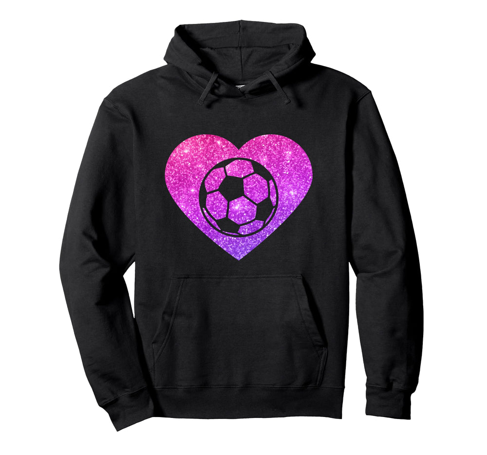 Soccer Ball Heart Gift Teens And Hoodie - Casual Everyday Wear Unisex
