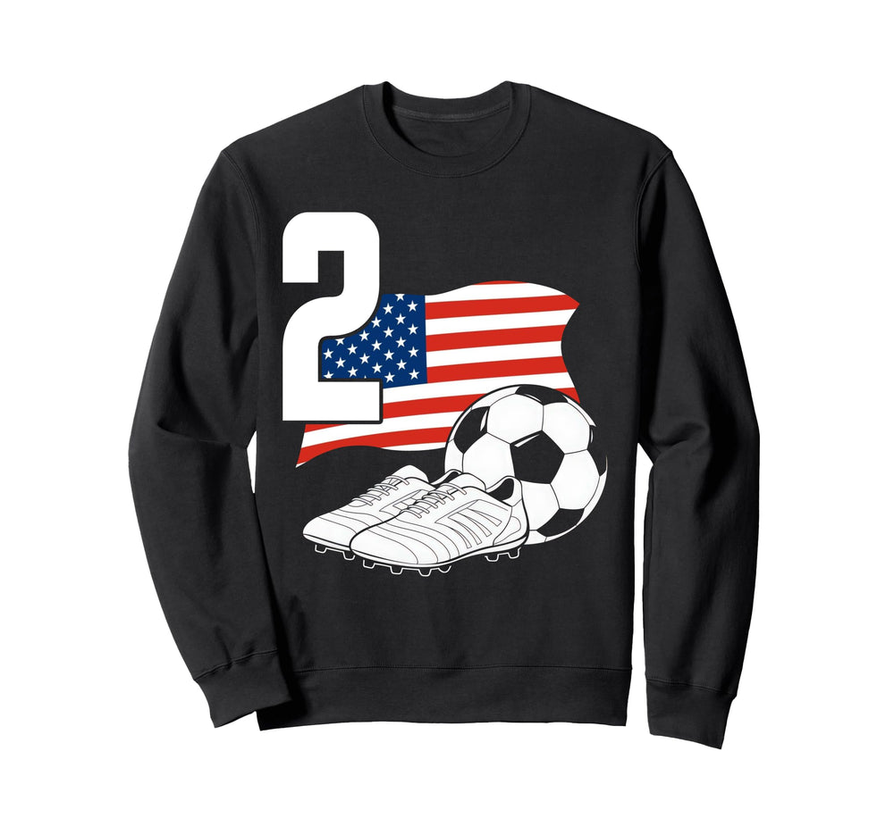 2 Soccer Birthday Gift Soccer Fan Sweatshirt - Trendy Graphic Men Women