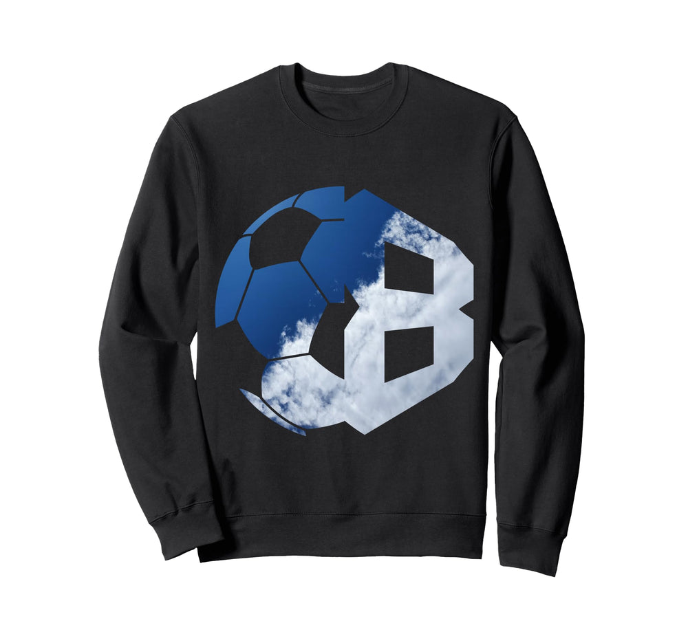 Number 8 Years Soccer 8Th Birthday Sweatshirt - Fun Novelty Design Unisex