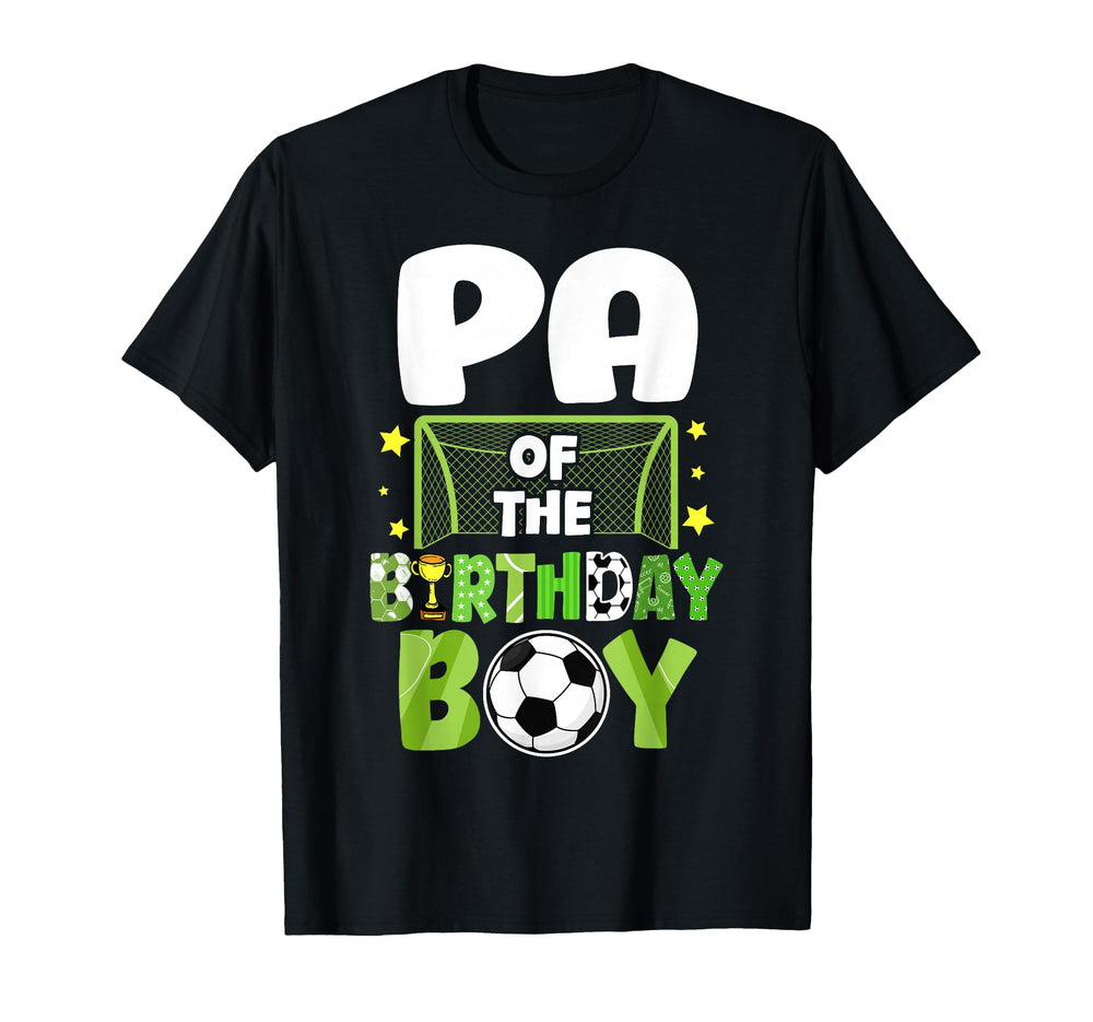 Soccer Pa Birthday Party Family T-Shirt - Fun Novelty Design Unisex