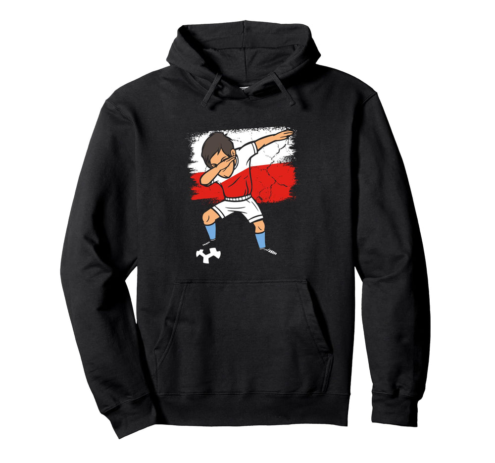 Dabbing Poland Soccer Polish Football Hoodie - Trendy Graphic for Adults
