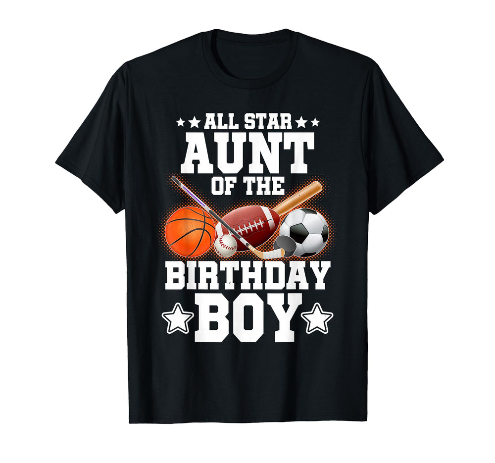 All Star Aunt Birthday Basketball T-Shirt - Streetwear Style Men Women