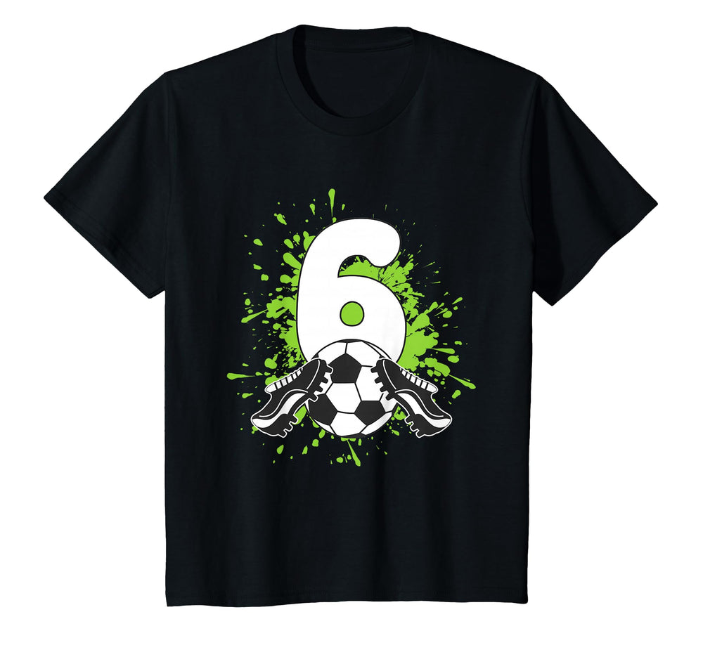 6 Year Old Soccer Birthday Party T-Shirt - Casual Everyday Wear for Adults
