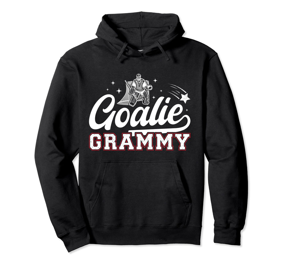 Ice Hockey Goalie Grammy Ice Hockey Hoodie - Minimalist Print for Adults
