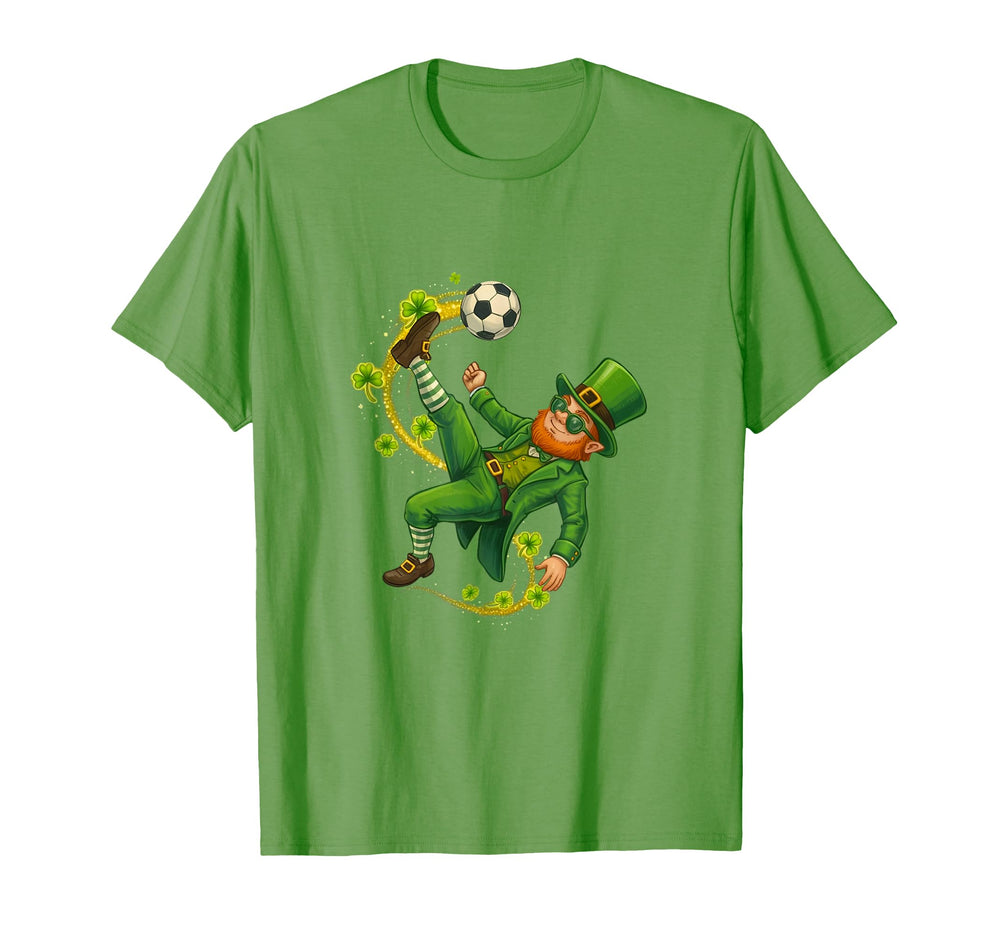 Soccer St Patricks Day Leprechaun T-Shirt - Minimalist Print for Adults