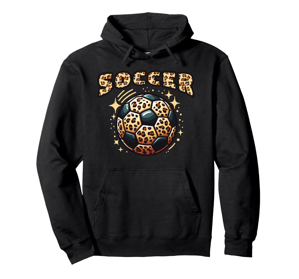 Soccer Ball Leopard Hoodie - Casual Everyday Wear Unisex