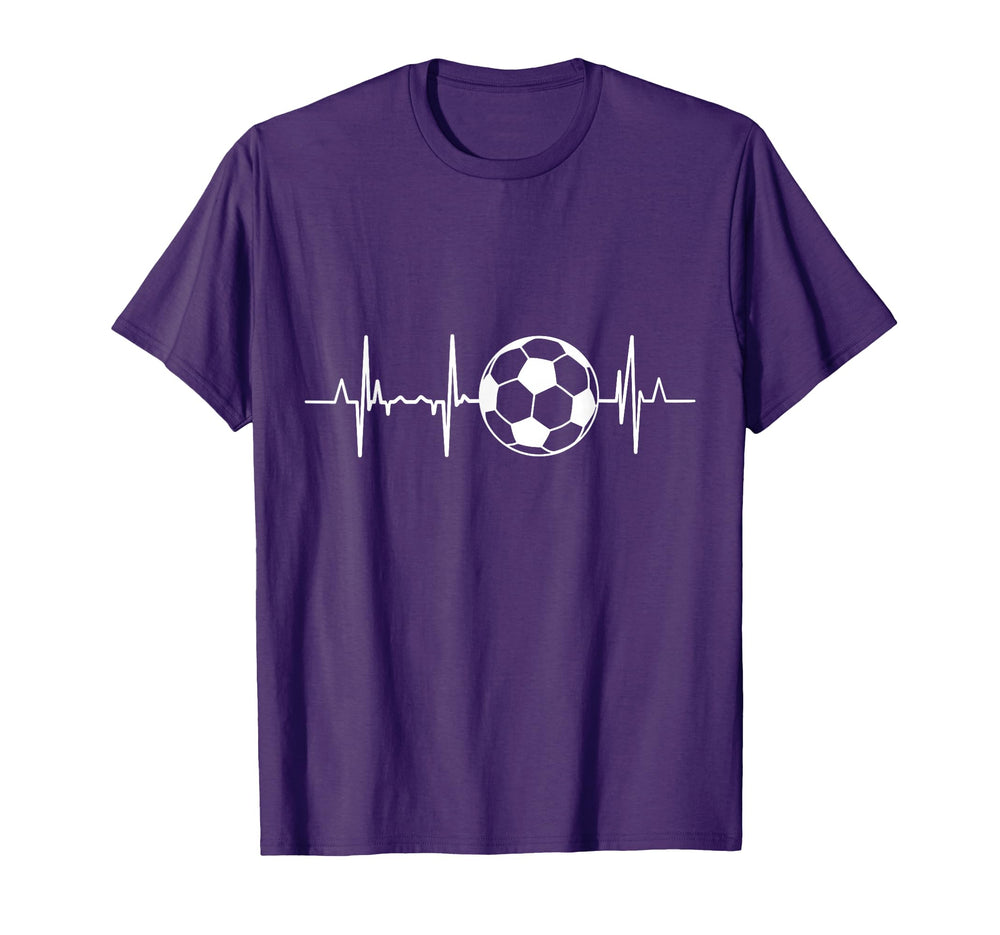 Soccer Heartbeat T-Shirt - Fun Novelty Design Unisex