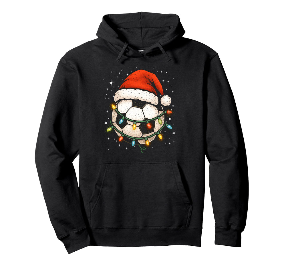 Soccer Player Funny Hat Lights And Ball Hoodie - Custom Art Print Unisex