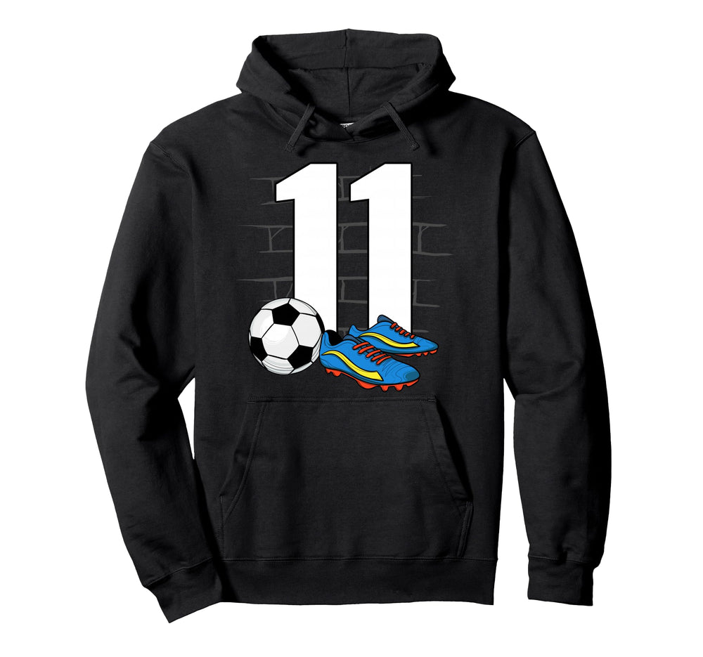 11Th Birthday Soccer Player Football Hoodie - Aesthetic Graphic Men Women